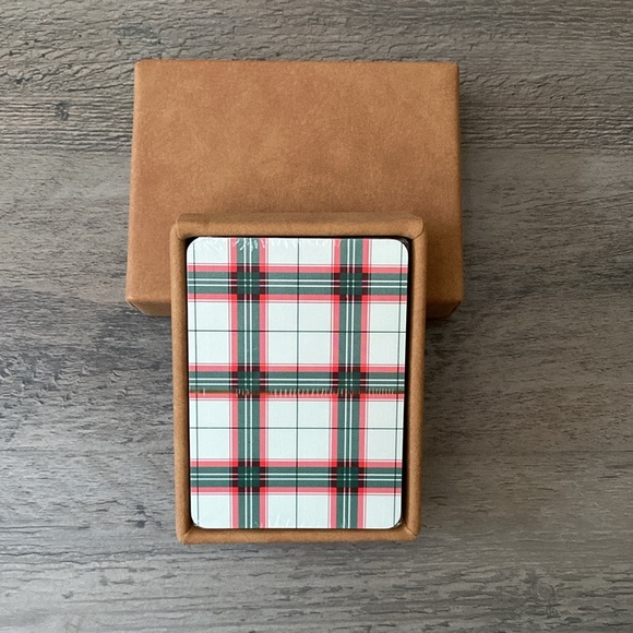Hearth & Hand with Magnolia Plaid Playing Cards with Faux Leather Case - Picture 4 of 4